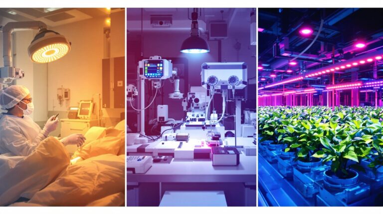 Växter led belysning