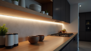 Ledstrip i köket hemma