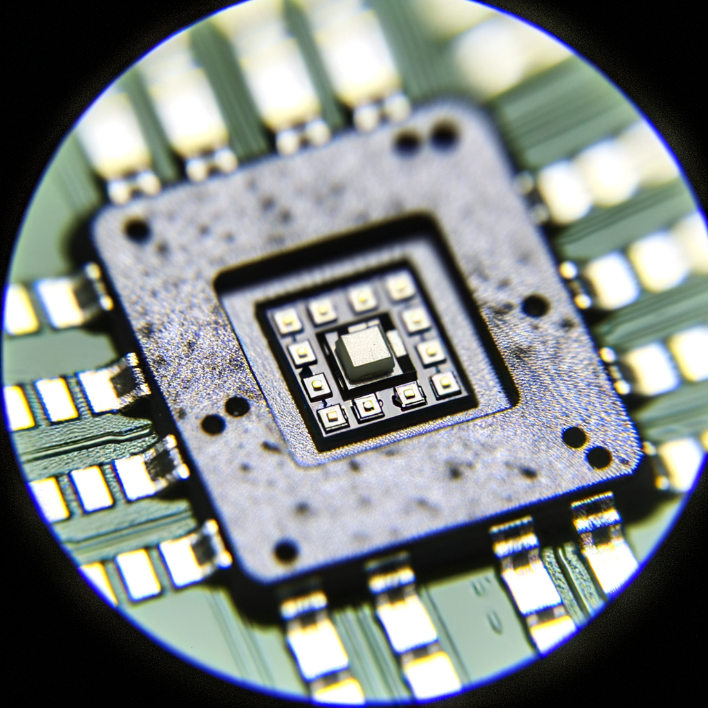 ett led chip i förstoring Subject: Architecture. Camera: Auto Focus Point.